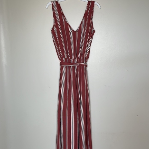 Xhilaration Striped Boho Button Front Jumpsuit - Picture 7 of 7